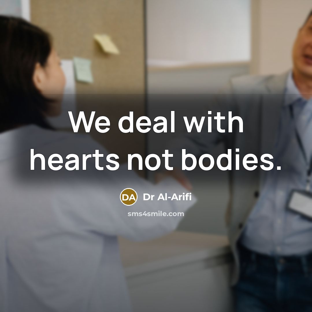 “We deal with hearts not bodies.” quote by Dr Al-Arifi