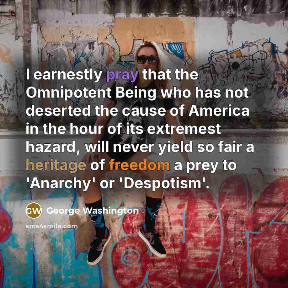 “I earnestly pray that the Omnipotent Being who has not…” quote by George Washington