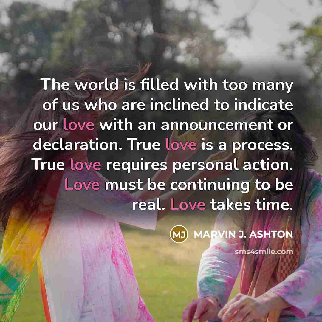“The world is filled with too many of us who…” quote by Marvin J. Ashton