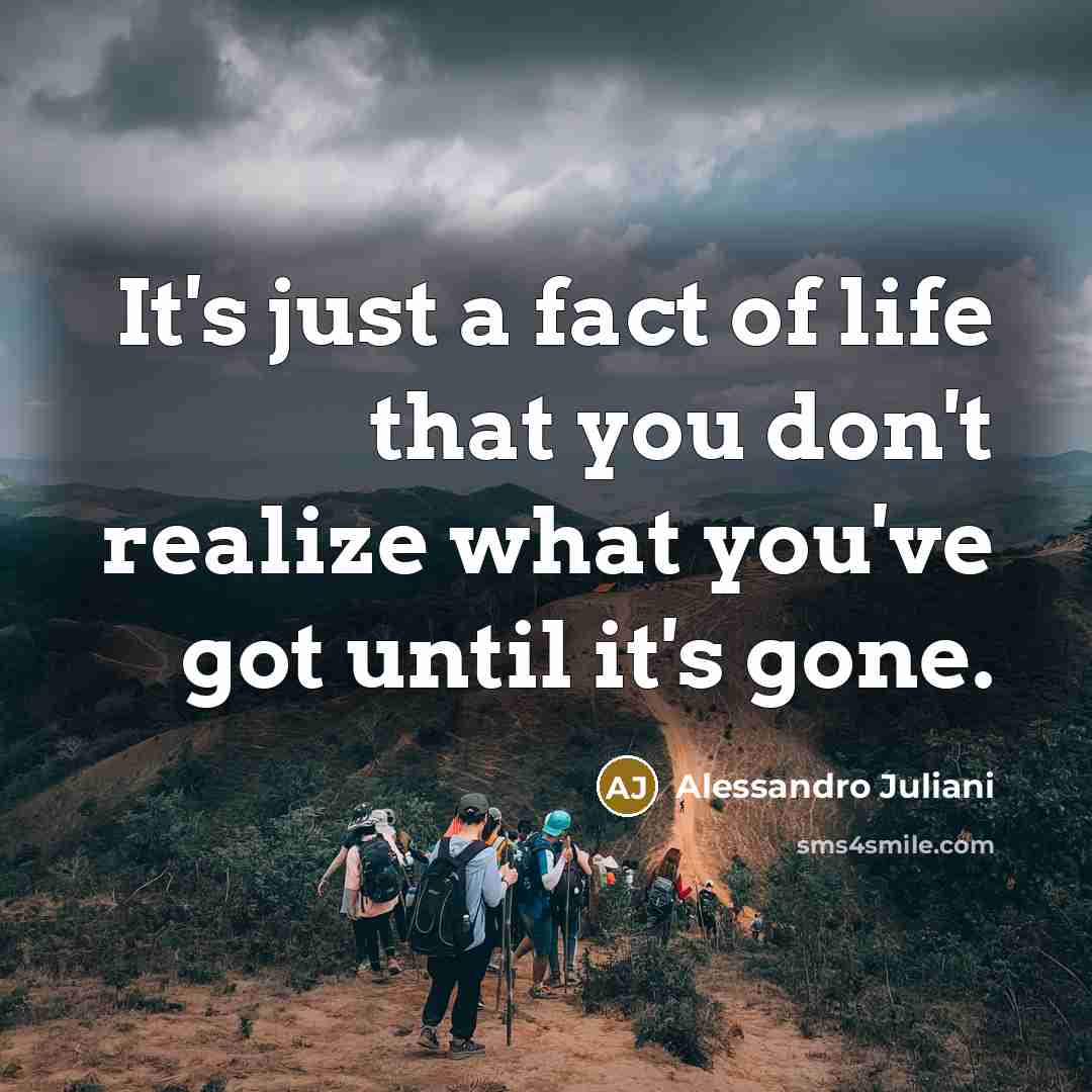 “It's just a fact of life that you don't realize…” quote by Alessandro Juliani