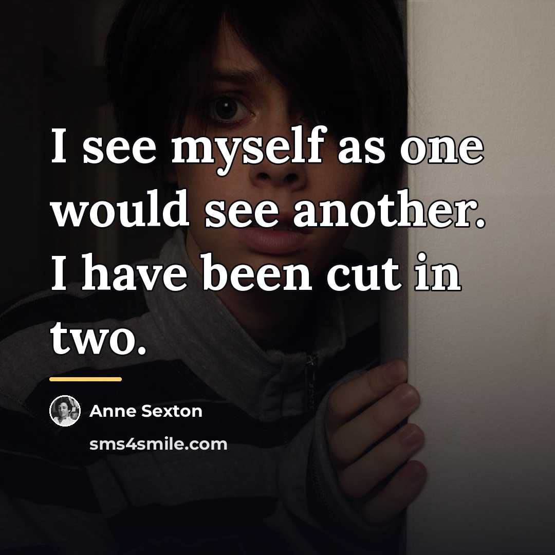 “I see myself as one would see another. I have…” quote by Anne Sexton