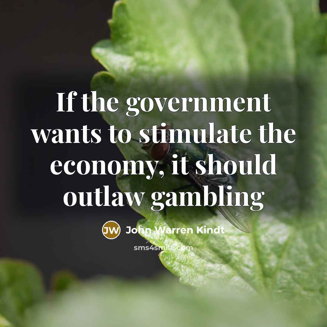 “If the government wants to stimulate the economy, it should…” quote by John Warren Kindt