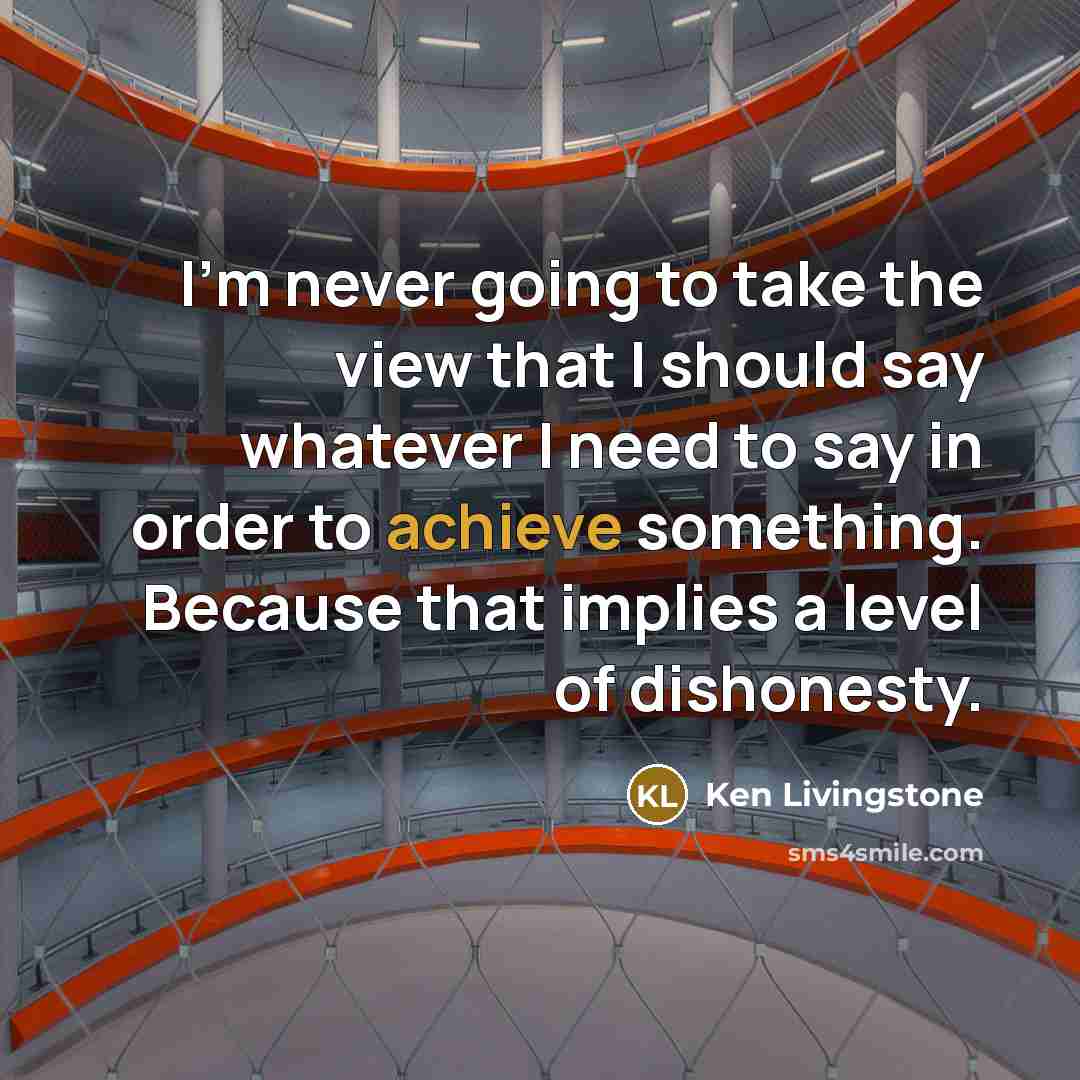 “I'm never going to take the view that I should…” quote by Ken Livingstone