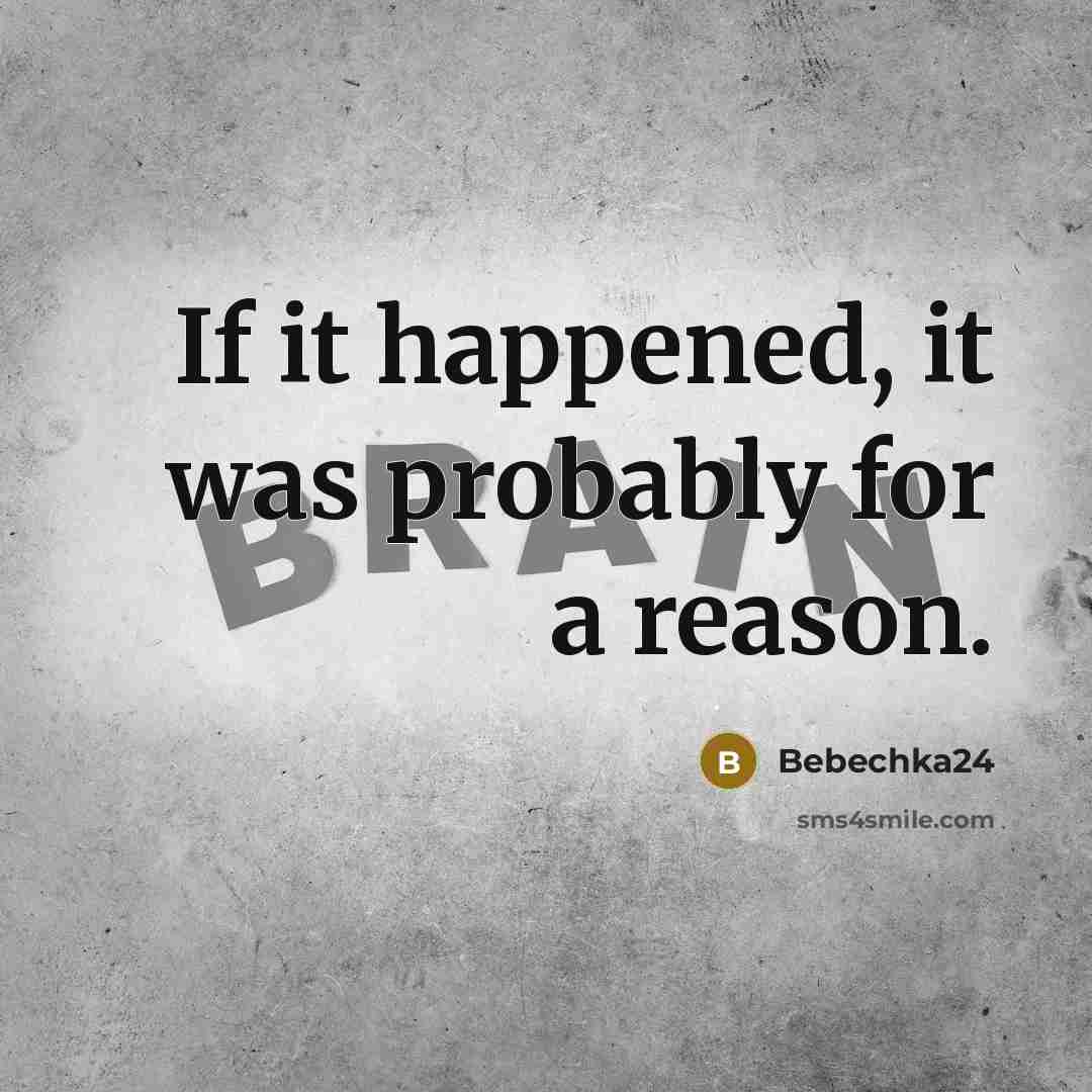 “If it happened, it was probably for a reason.” quote by Bebechka24