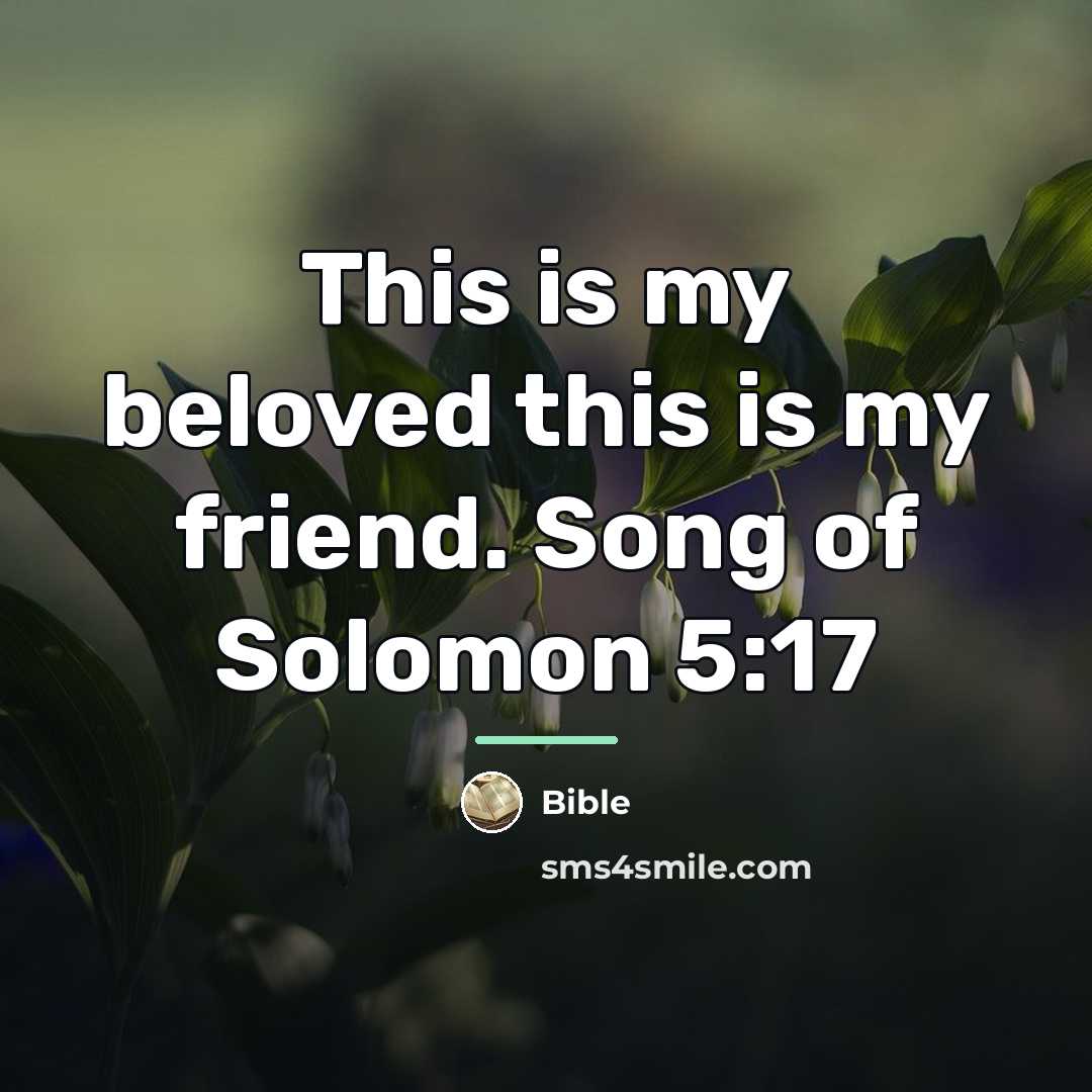 “This is my beloved this is my friend. Song of…” quote by BIBLE
