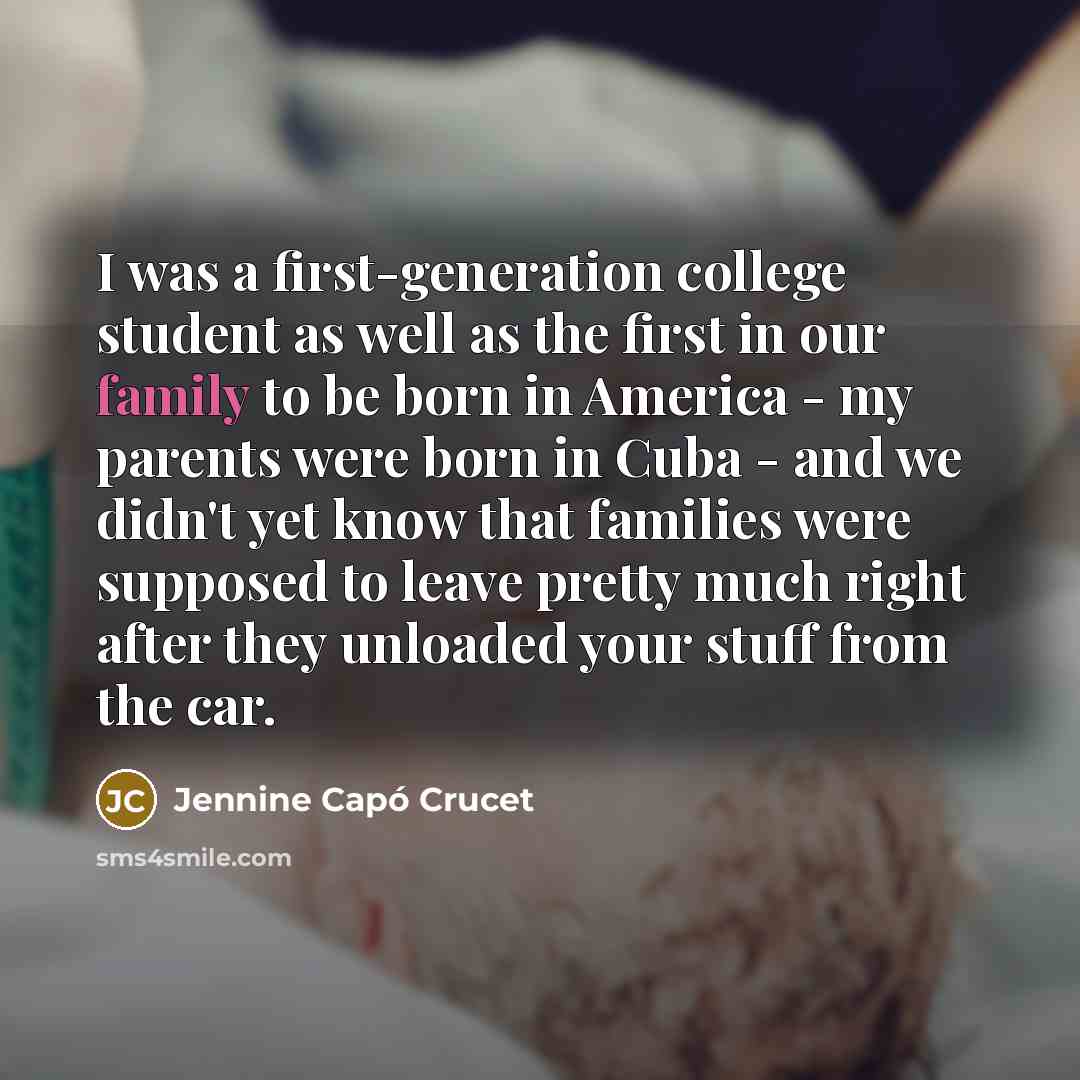“I was a first-generation college student as well as the…” quote by Jennine Capó Crucet