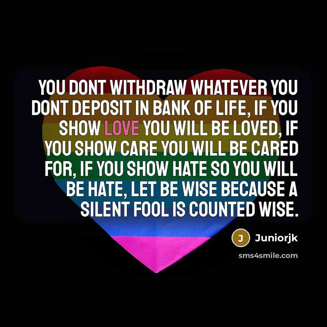“You dont withdraw whatever you dont deposit in bank of…” quote by Juniorjk