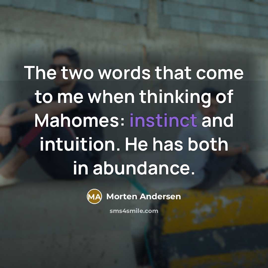 “The two words that come to me when thinking of…” quote by Morten Andersen