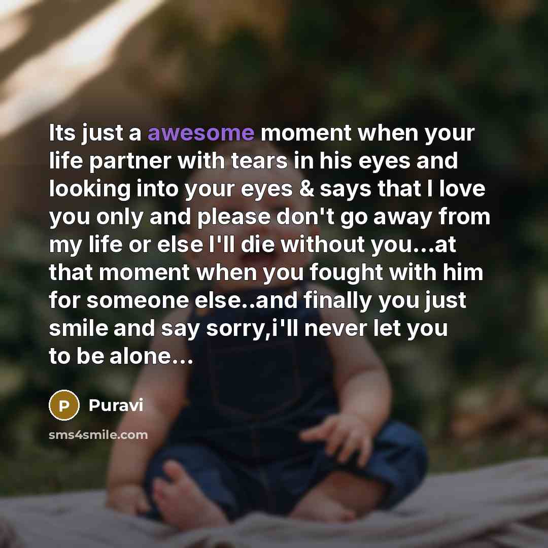 “Its just a awesome moment when your life partner with…” quote by Puravi