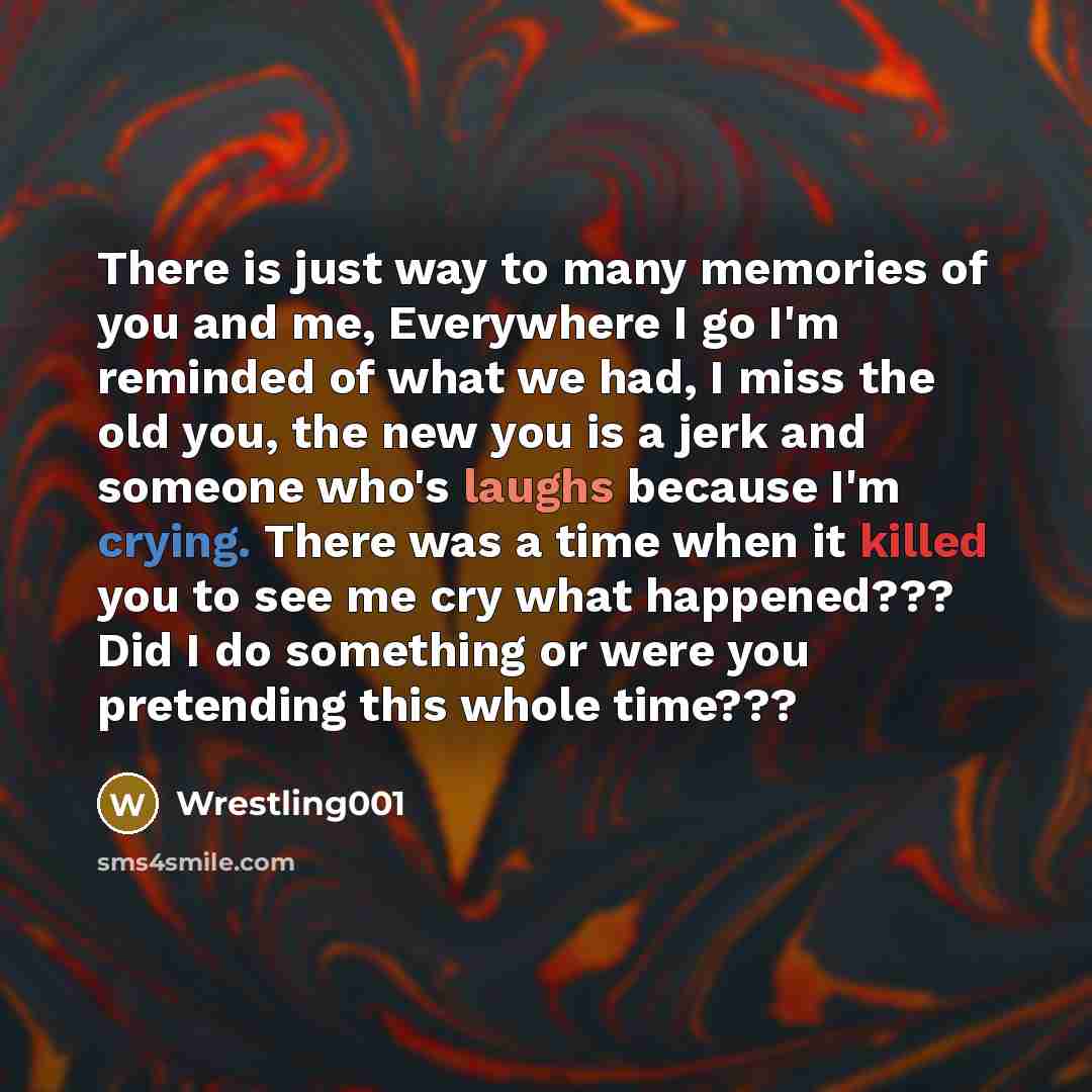 “There is just way to many memories of you and…” quote by Wrestling001