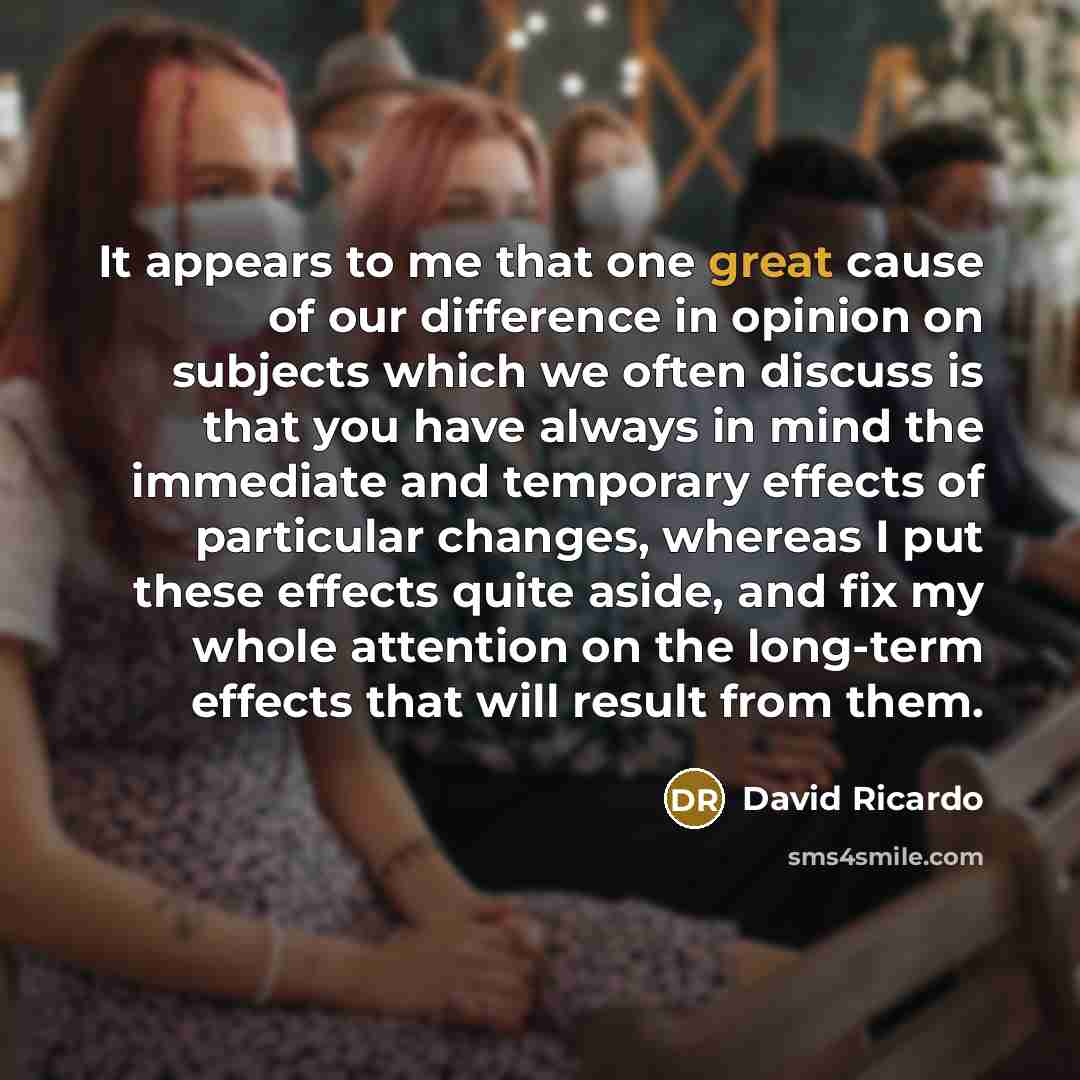 “It appears to me that one great cause of our…” quote by David Ricardo