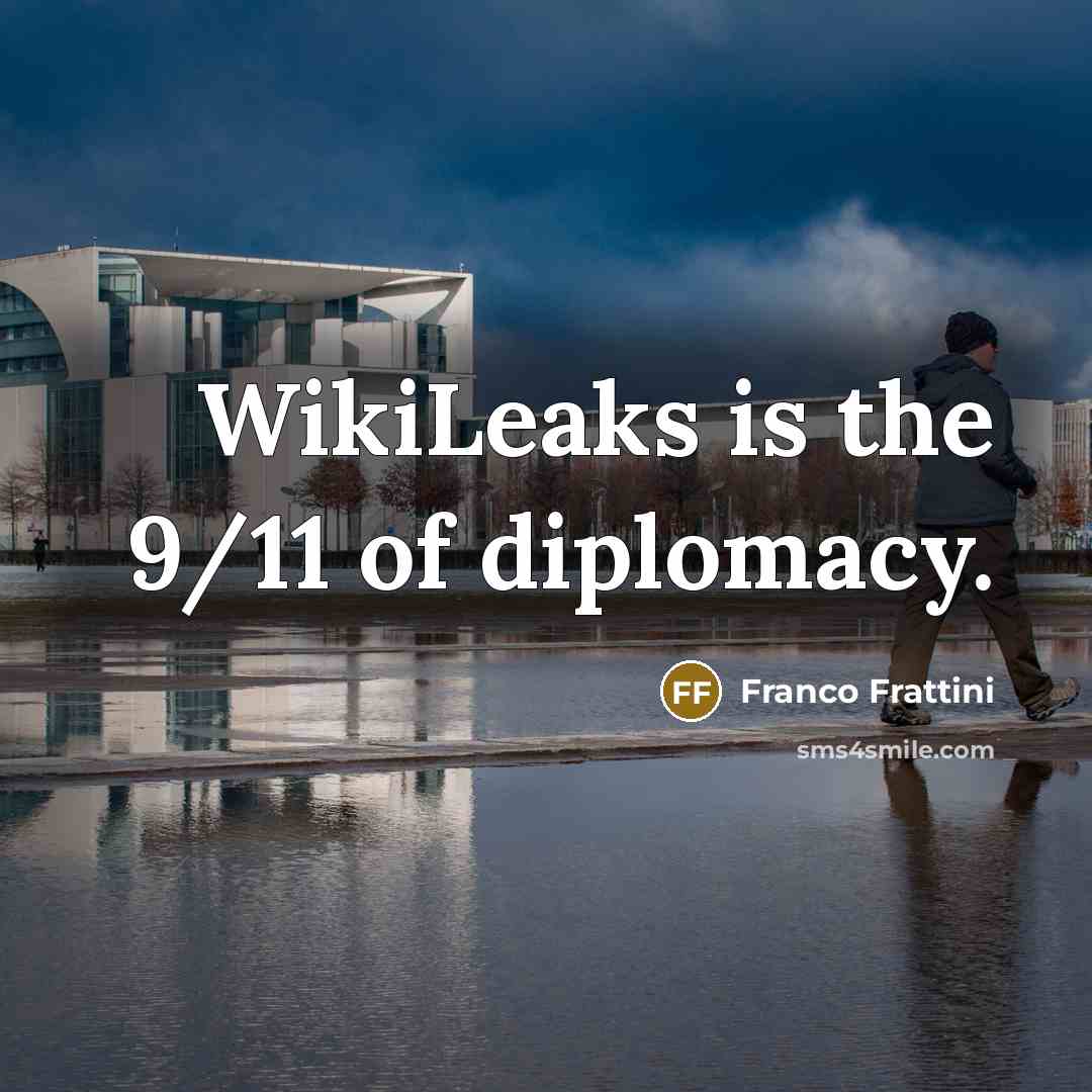 “WikiLeaks is the 9/11 of diplomacy.…” quote by Franco Frattini