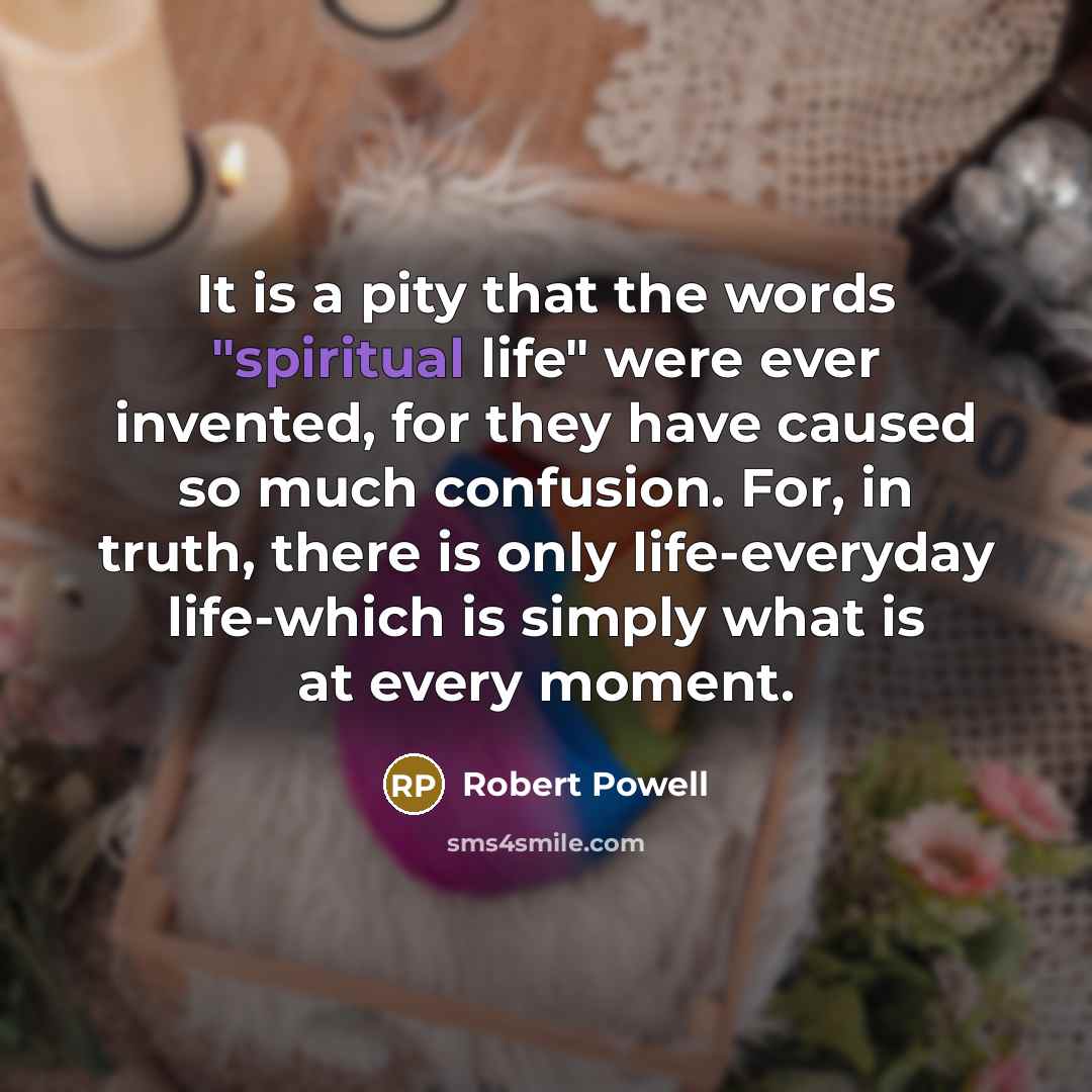 “It is a pity that the words "spiritual life" were…” quote by Robert Powell