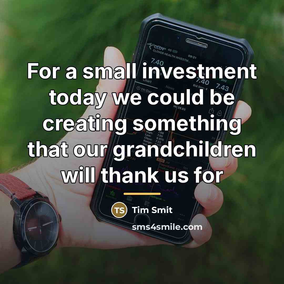 “For a small investment today we could be creating something…” quote by Tim Smit