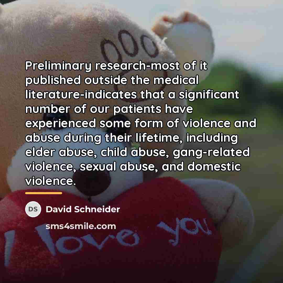 “Preliminary research-most of it published outside the medical literature-indicates that…” quote by David Schneider