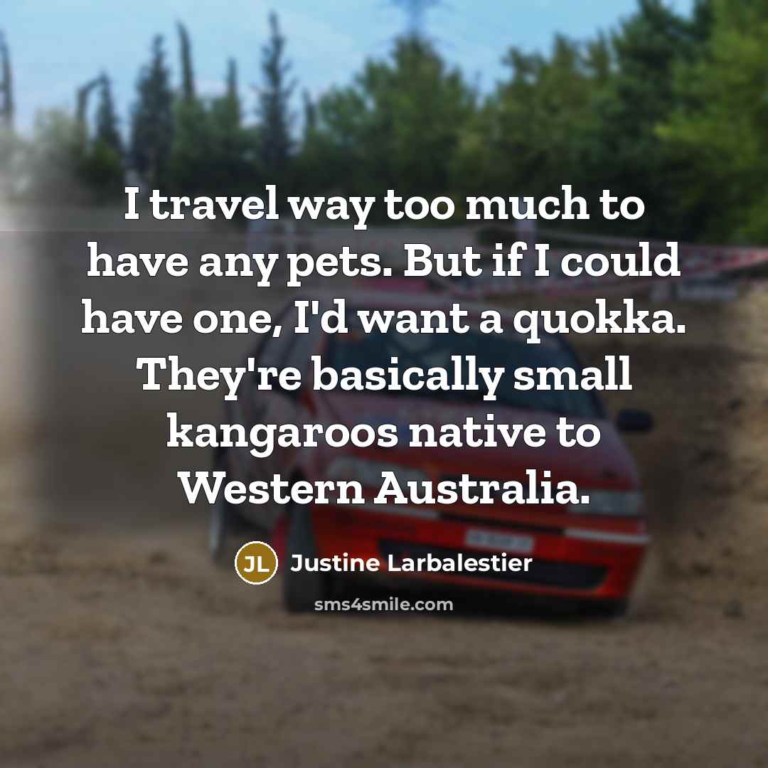 “I travel way too much to have any pets. But…” quote by Justine Larbalestier