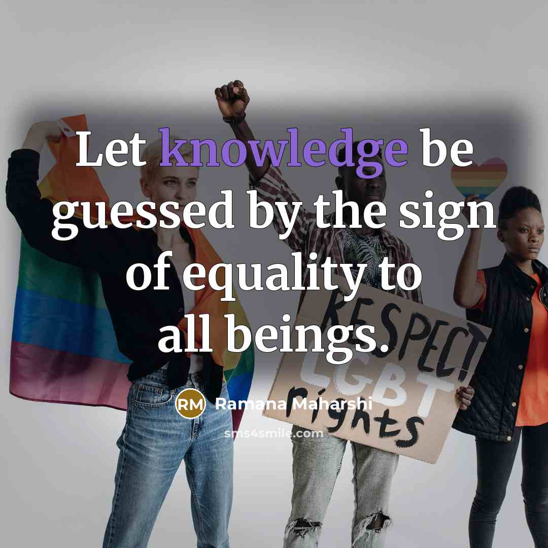 “Let knowledge be guessed by the sign of equality to…” quote by Ramana Maharshi