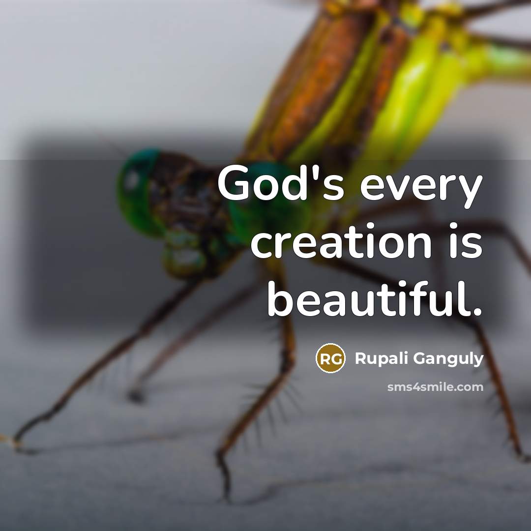 “God's every creation is beautiful.…” quote by Rupali Ganguly