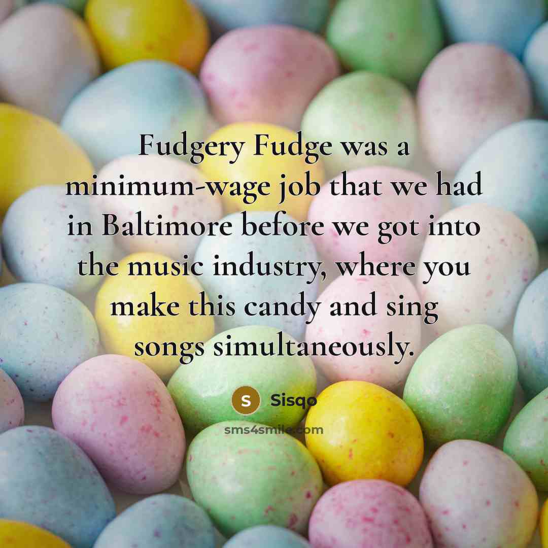 “Fudgery Fudge was a minimum-wage job that we had in…” quote by Sisqo