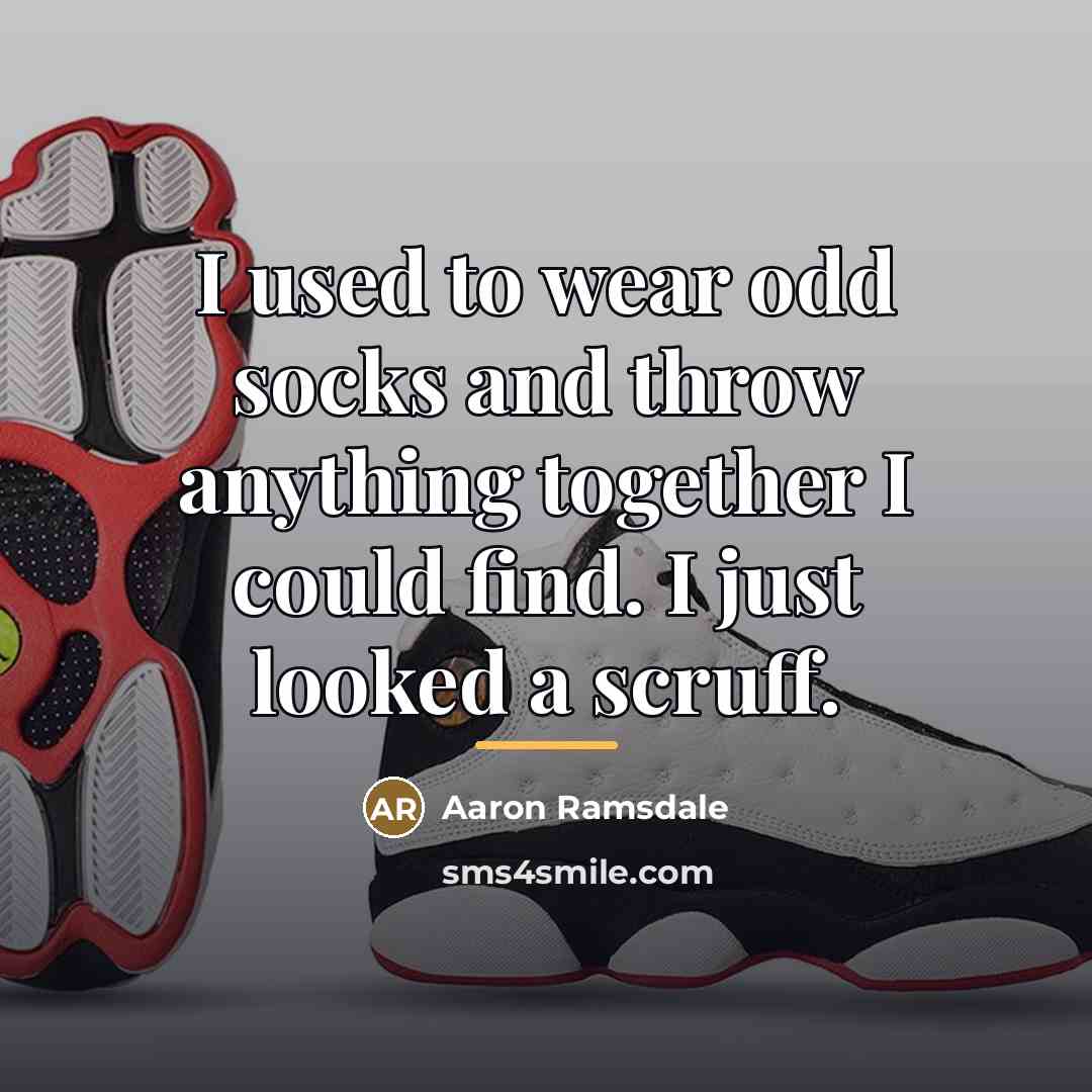 “I used to wear odd socks and throw anything together…” quote by Aaron Ramsdale