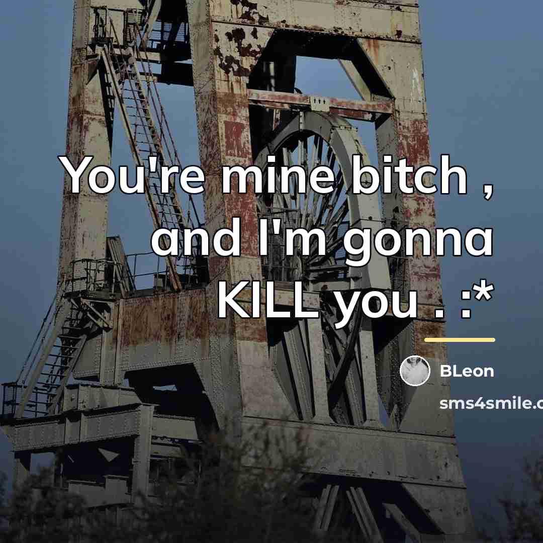 “You're mine bitch , and I'm gonna KILL you .…” quote by BLeon