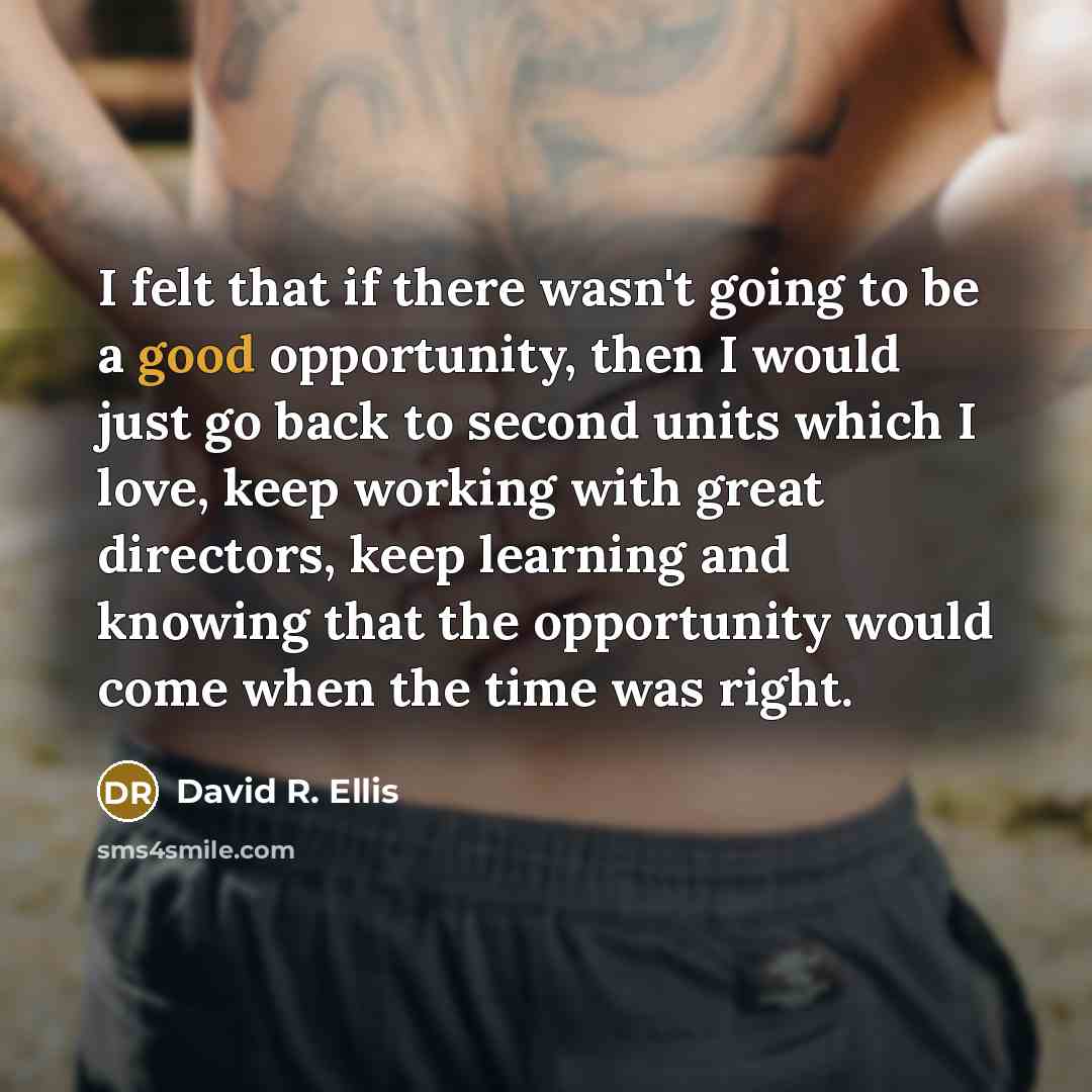 “I felt that if there wasn't going to be a…” quote by David R. Ellis