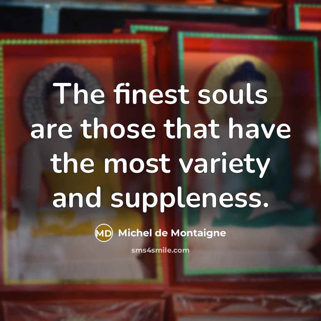 “The finest souls are those that have the most variety…” quote by Michel de Montaigne