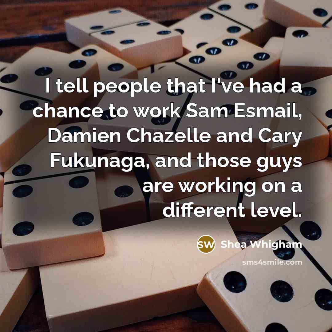 “I tell people that I've had a chance to work…” quote by Shea Whigham