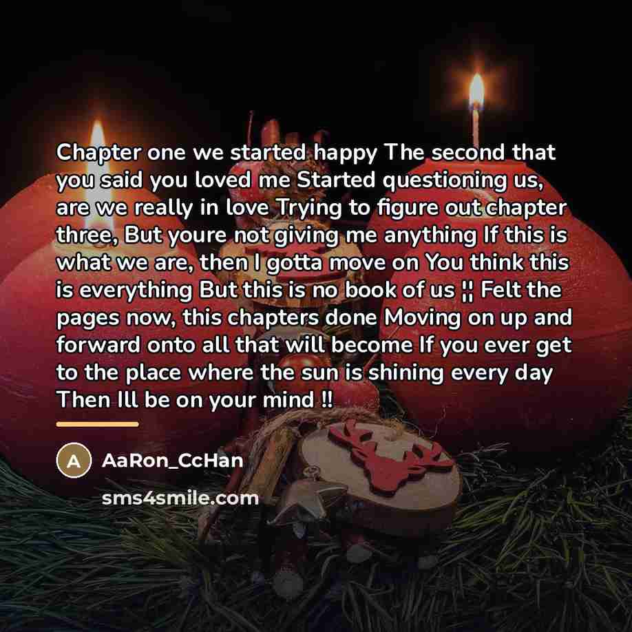 “Chapter one we started happy The second that you said…” quote by AaRon_CcHan