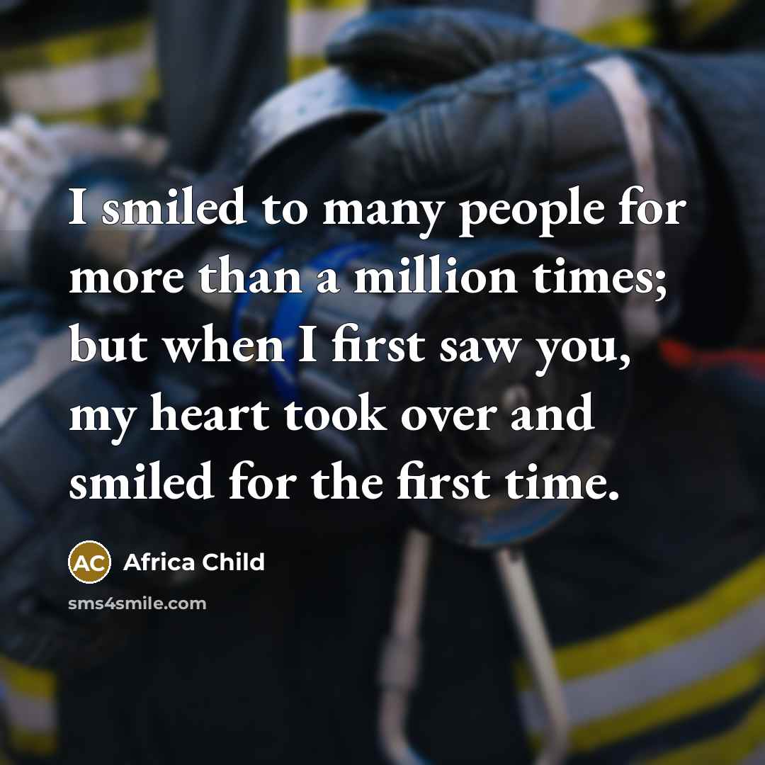 “I smiled to many people for more than a million…” quote by Africa Child