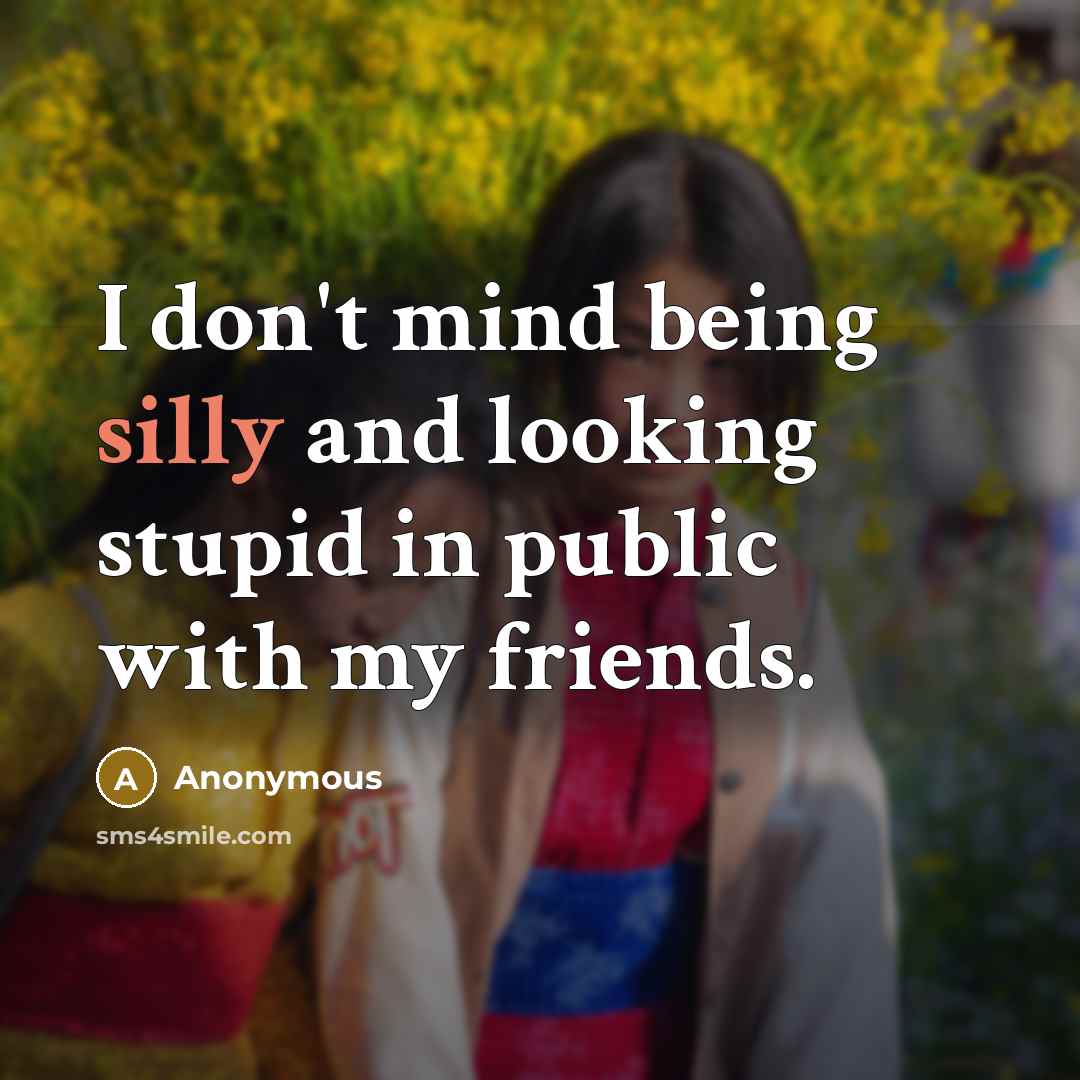 “I don't mind being silly and looking stupid in public…” quote by Anonymous