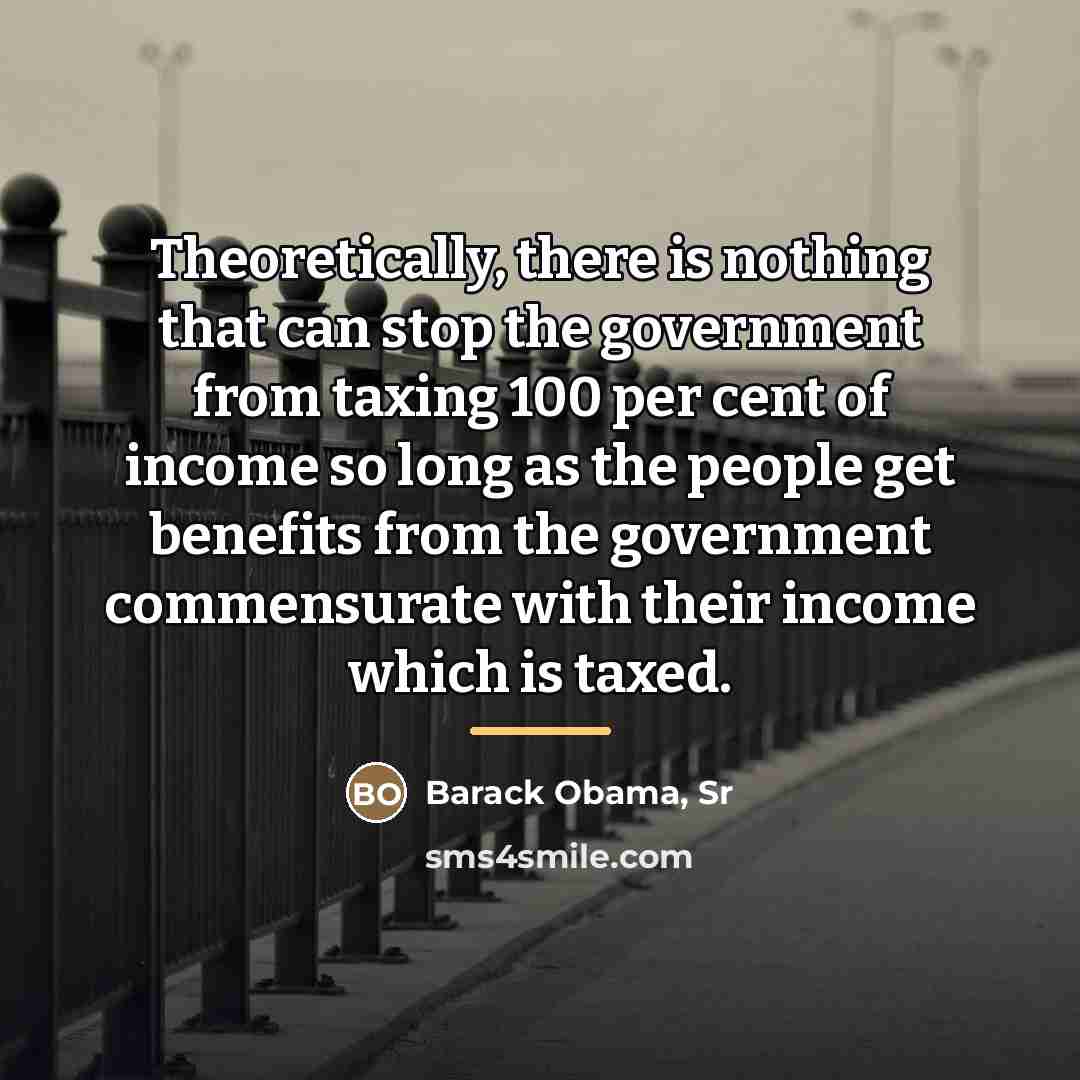 “Theoretically, there is nothing that can stop the government from…” quote by Barack Obama Sr