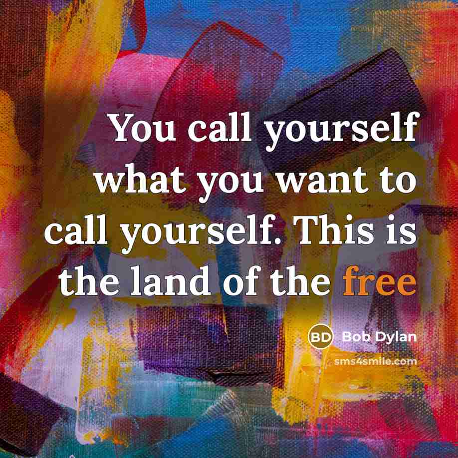 “You call yourself what you want to call yourself. This…” quote by Bob Dylan