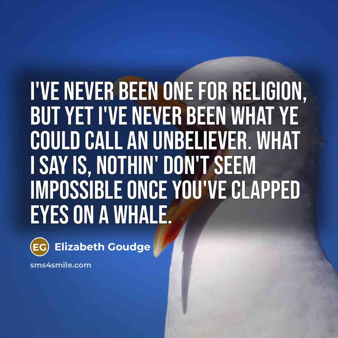 “I've never been one for religion, but yet I've never…” quote by Elizabeth Goudge