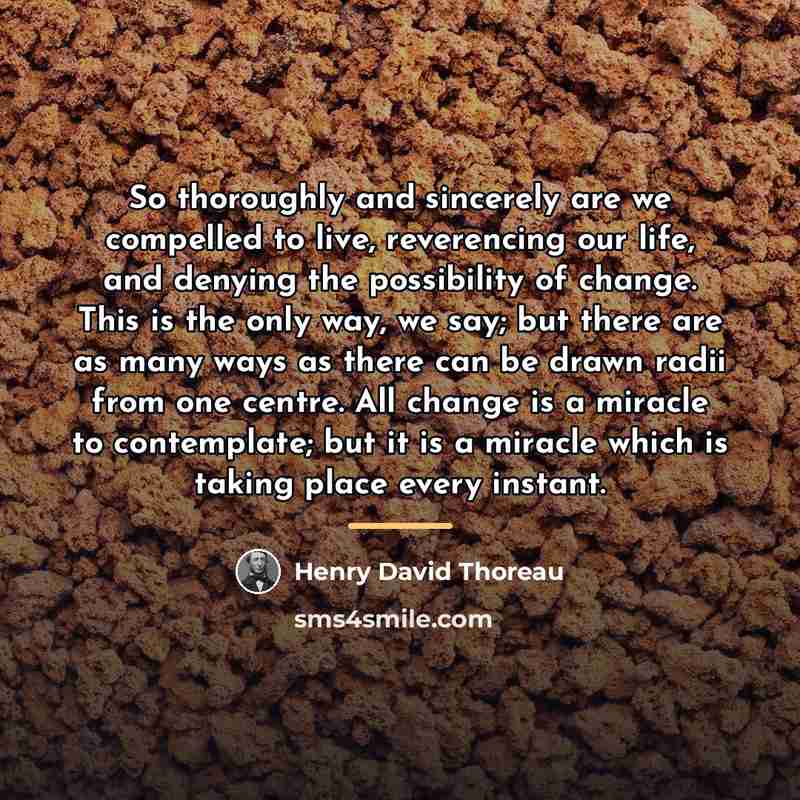 “So thoroughly and sincerely are we compelled to live, reverencing…” quote by Henry David Thoreau