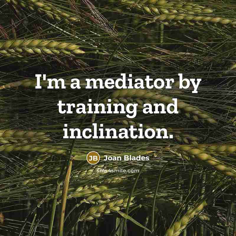 “I'm a mediator by training and inclination.…” quote by Joan Blades