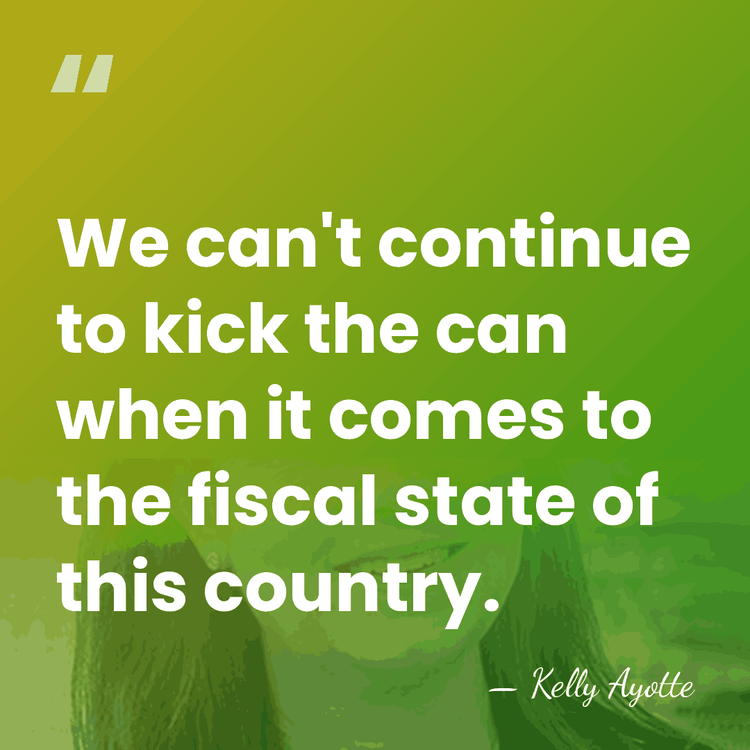 We can't continue to kick the can when it comes to the&hellip; - Kelly Ayotte