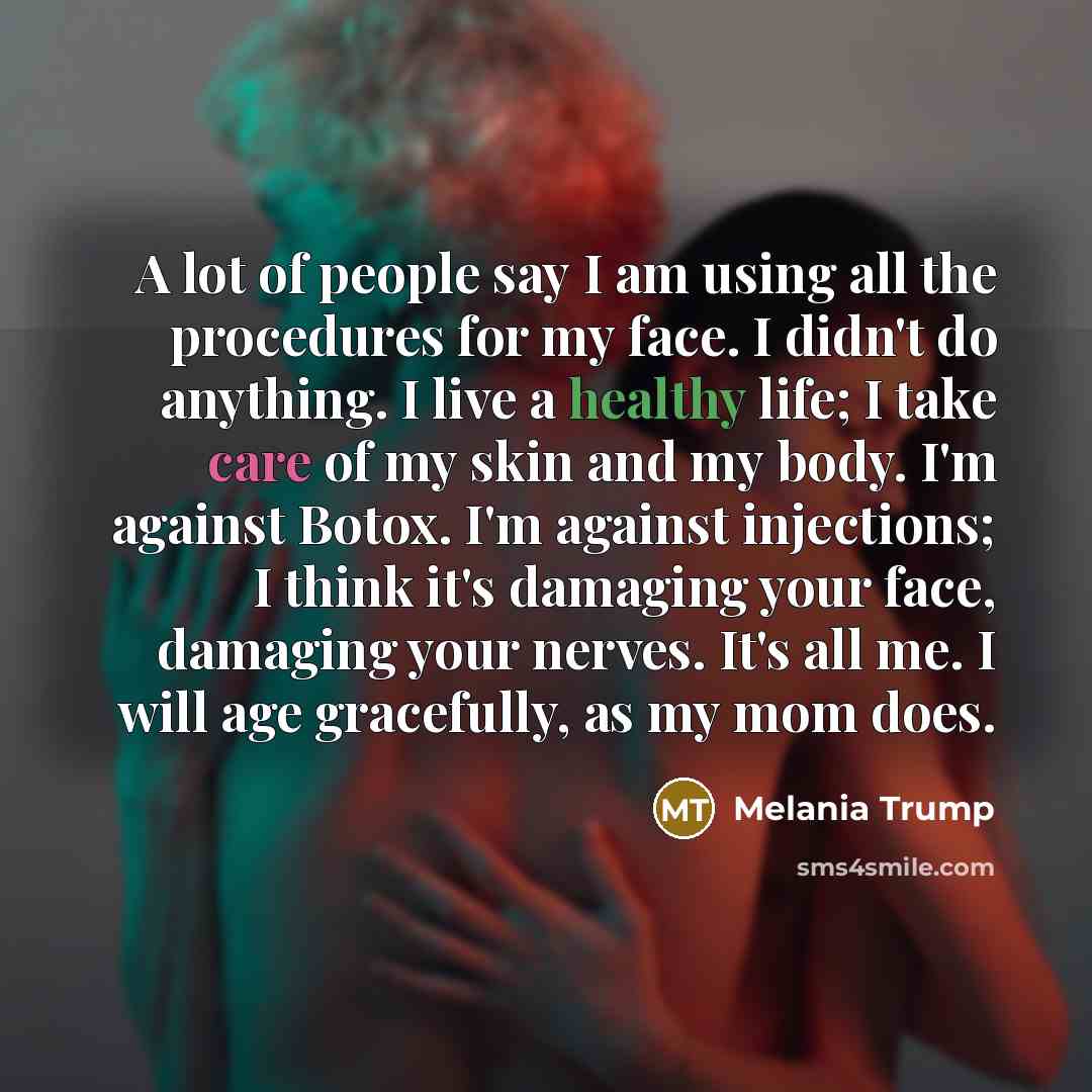 “A lot of people say I am using all the…” quote by Melania Trump