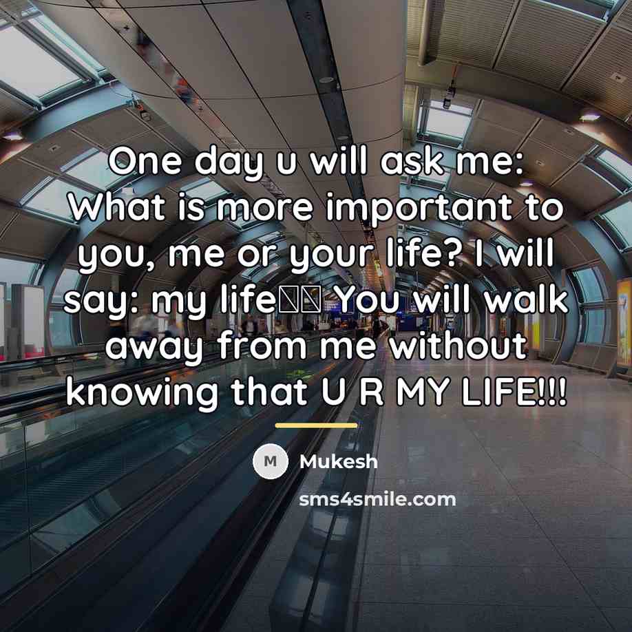 “One day u will ask me: What is more important…” quote by Mukesh