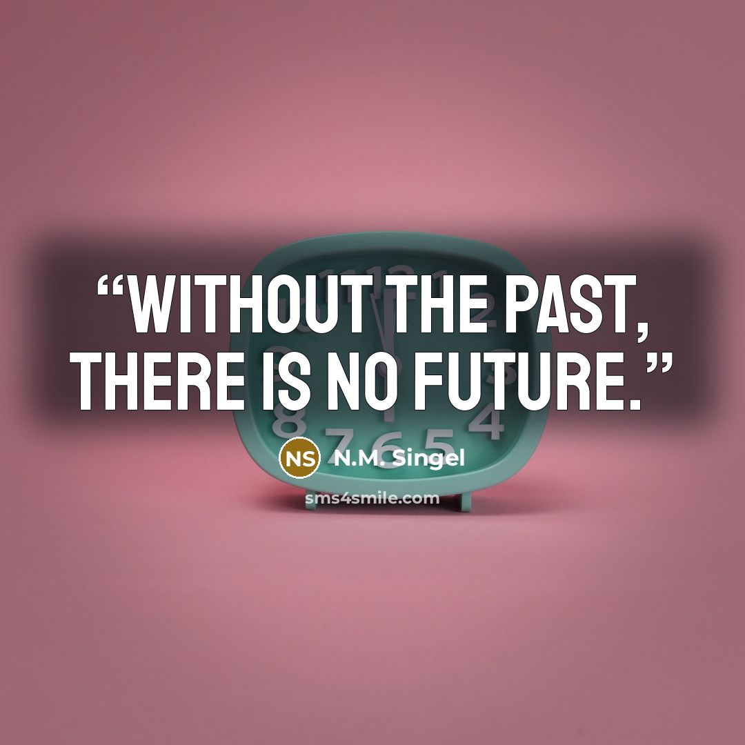 “Without the past, there is no future.” quote by N.M. Singel