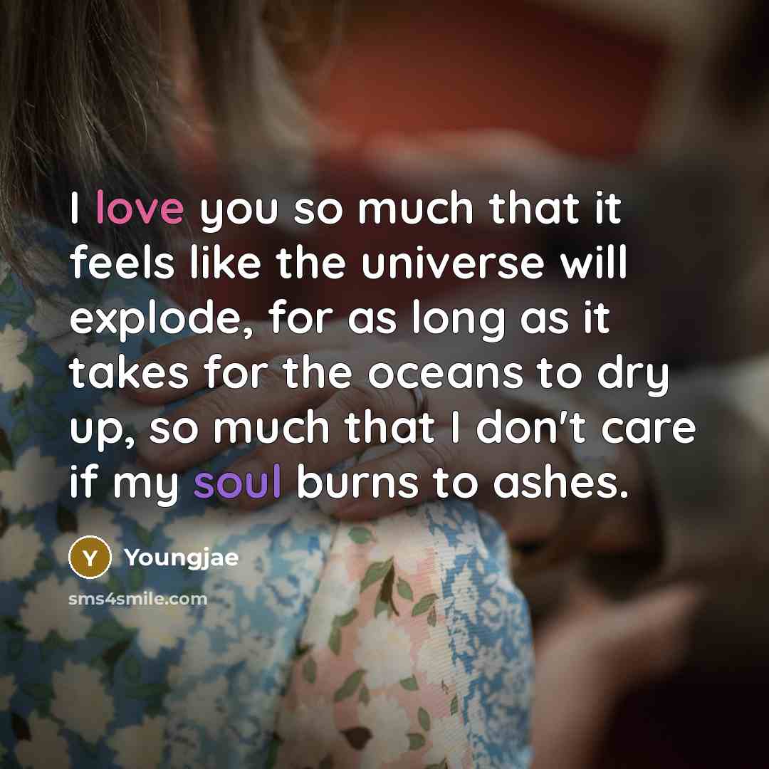 “I love you so much that it feels like the…” quote by Youngjae