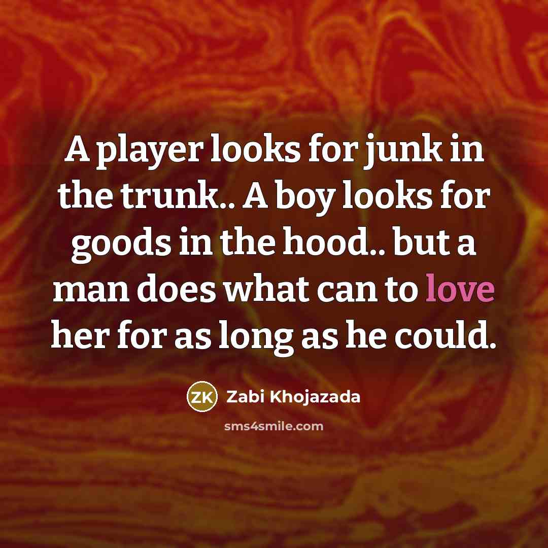 “A player looks for junk in the trunk.. A boy…” quote by Zabi Khojazada