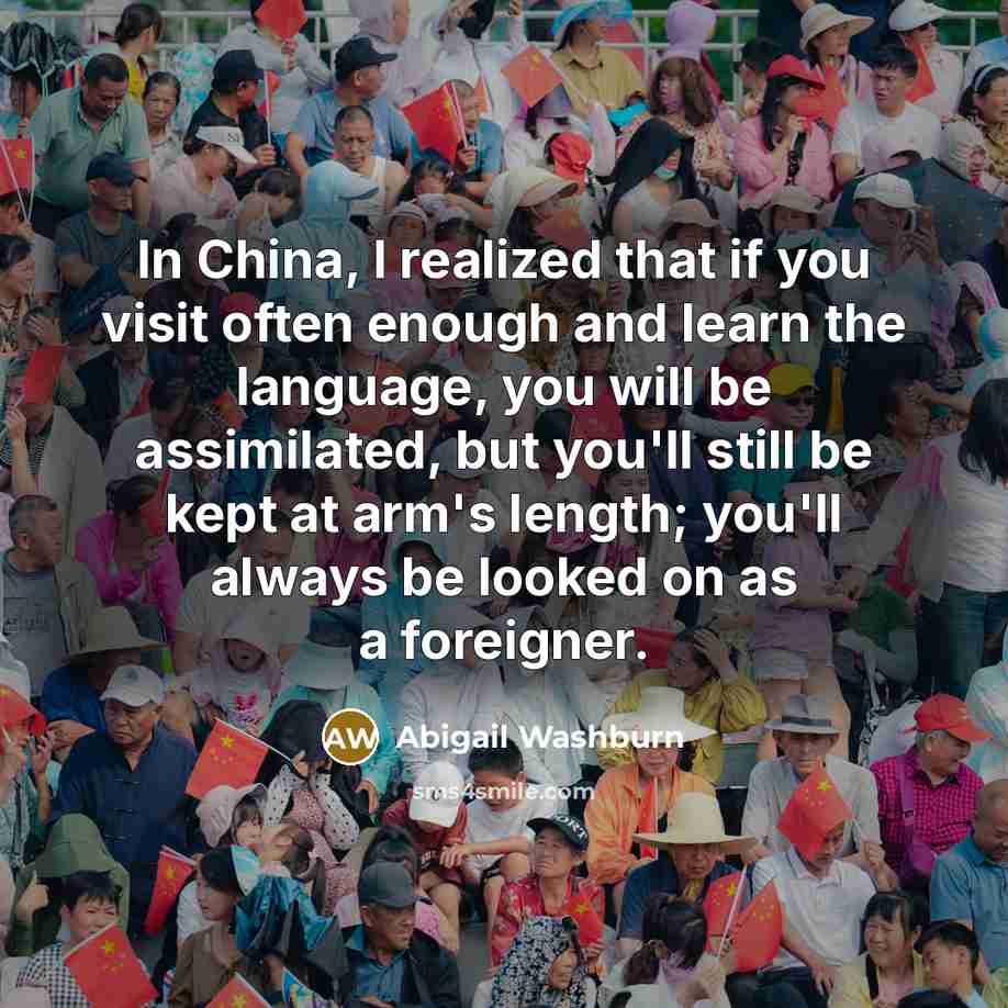“In China, I realized that if you visit often enough…” quote by Abigail Washburn