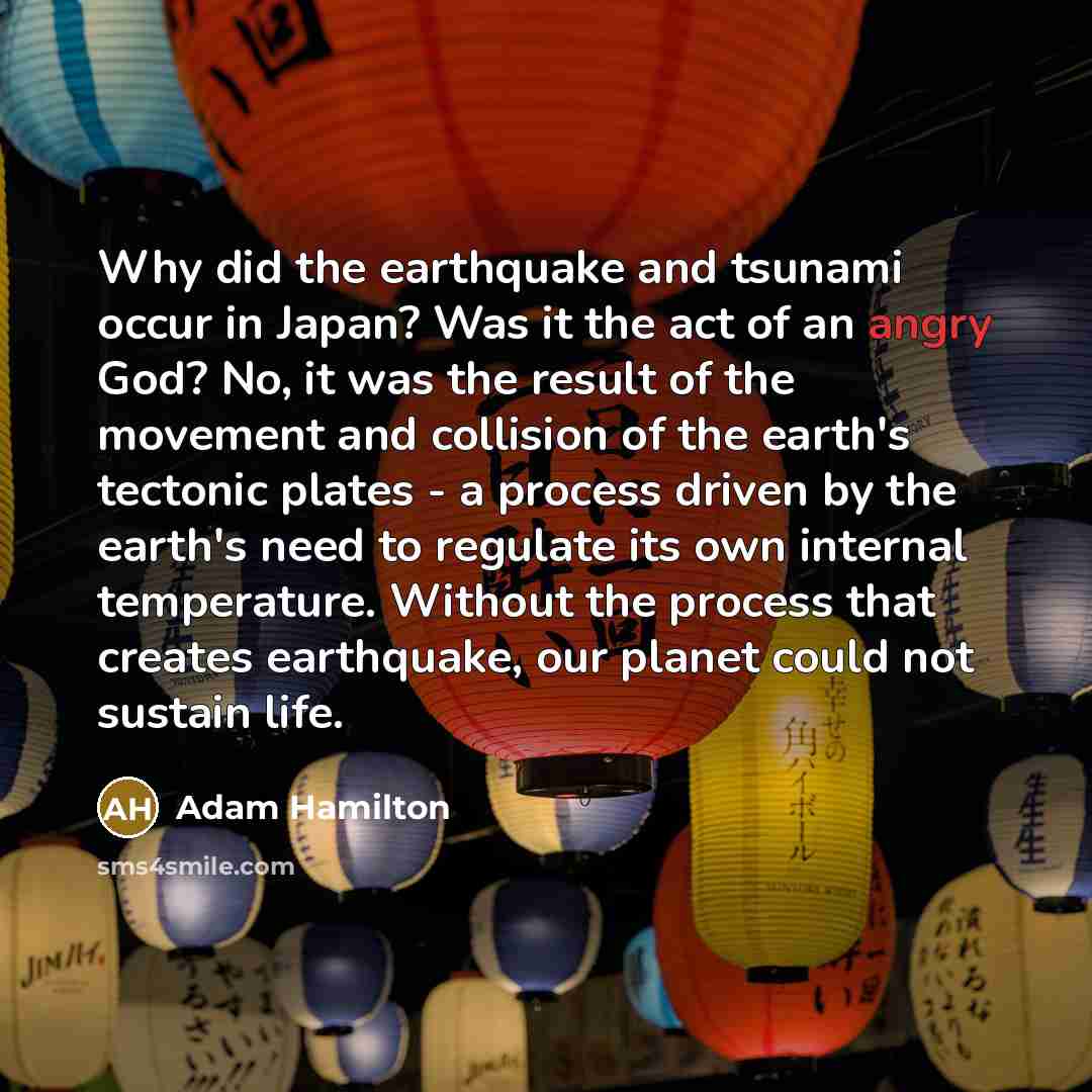 “Why did the earthquake and tsunami occur in Japan? Was…” quote by Adam Hamilton
