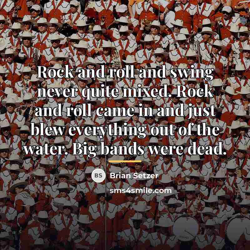 “Rock and roll and swing never quite mixed. Rock and…” quote by Brian Setzer