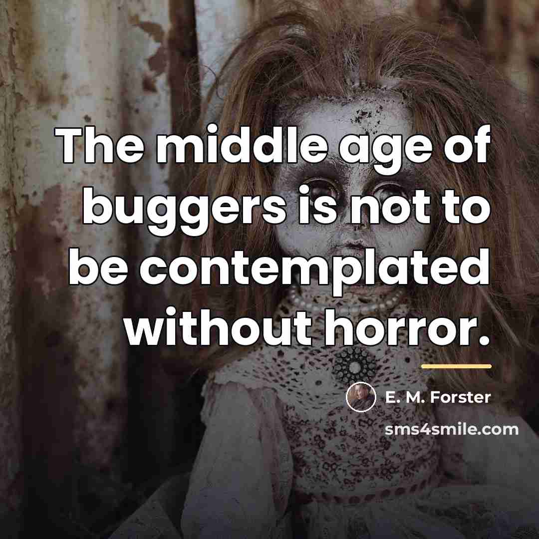 “The middle age of buggers is not to be contemplated…” quote by E. M. Forster