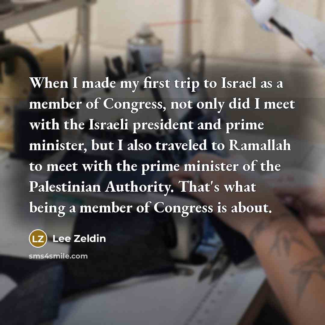 “When I made my first trip to Israel as a…” quote by Lee Zeldin