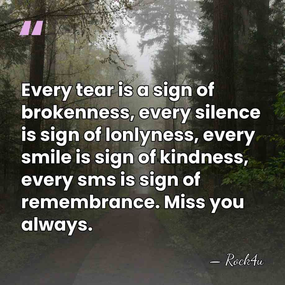 Every tear is a sign of brokenness, every silence is sign of&hellip; - Rock4u