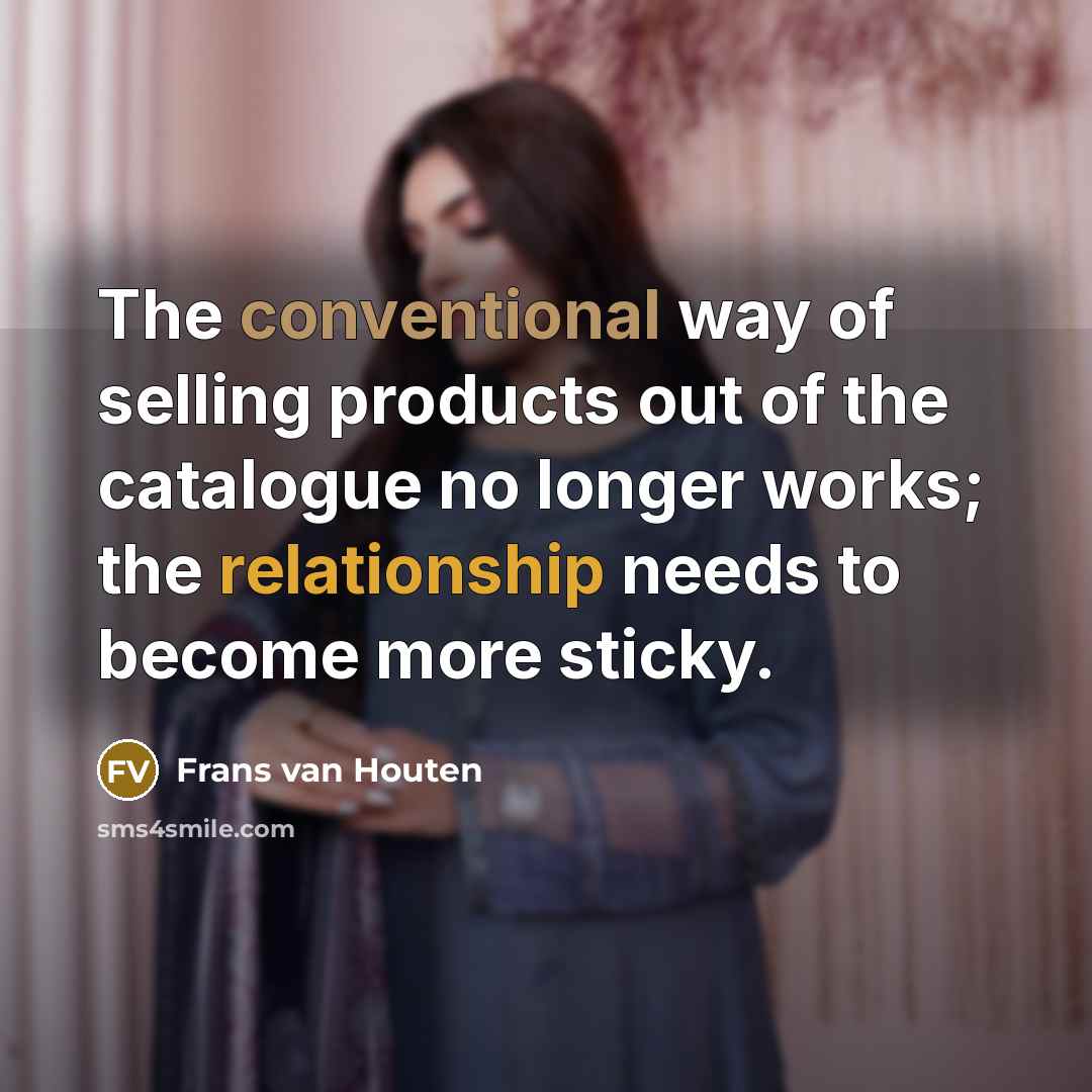 “The conventional way of selling products out of the catalogue…” quote by Frans van Houten