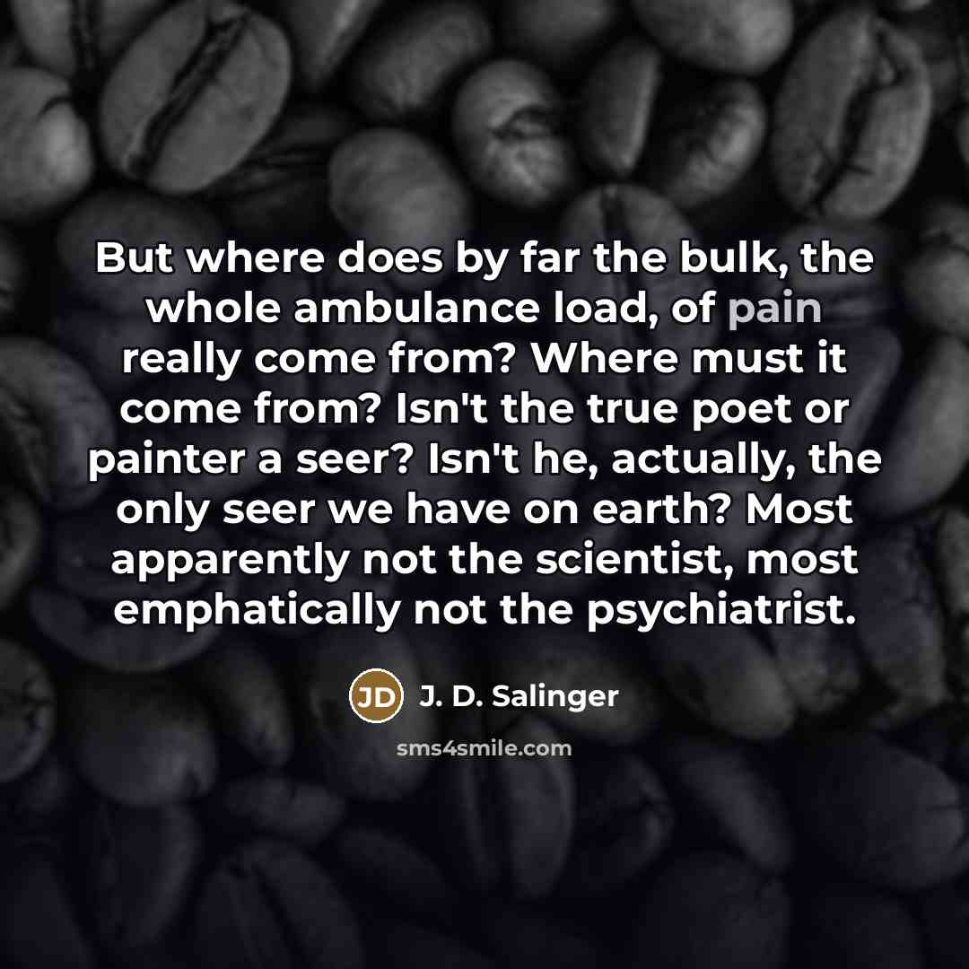“But where does by far the bulk, the whole ambulance…” quote by J. D. Salinger